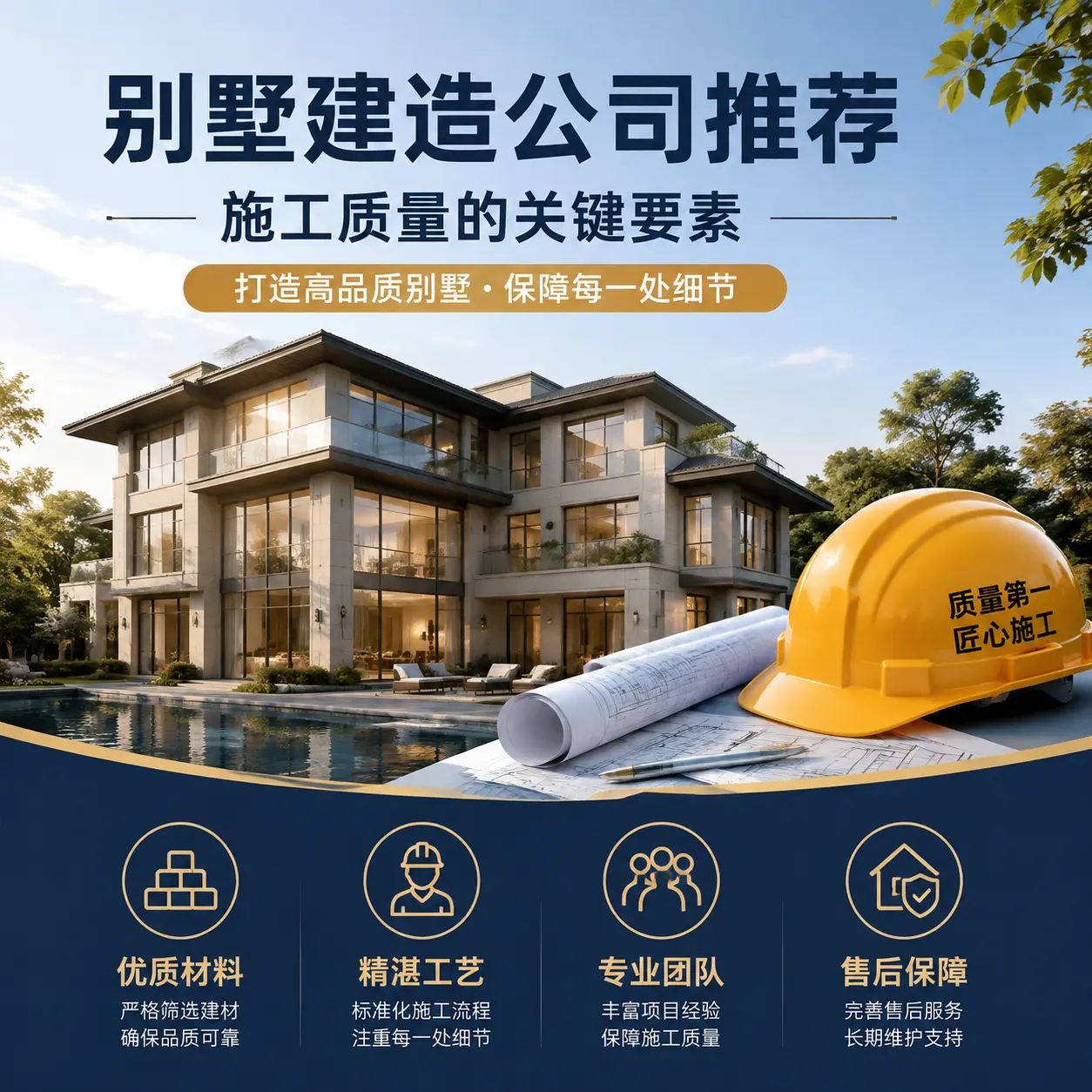 别墅建造公司推荐: 普定 施工质量的关键要素