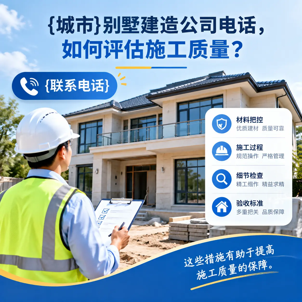普定别墅建造公司电话,如何评估施工质量?