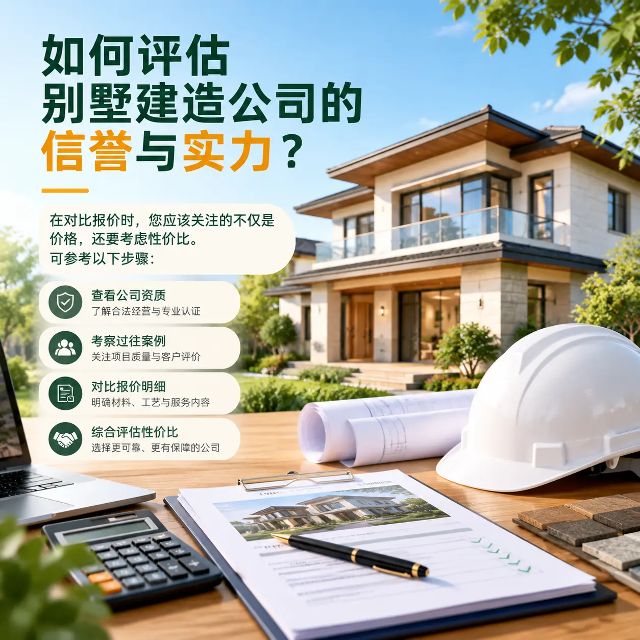 如何评估 普定 别墅建造公司的信誉与实力？