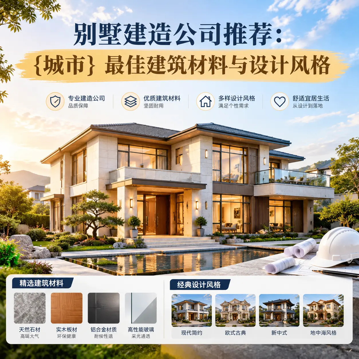 别墅建造公司推荐： 普定 最佳建筑材料与设计风格